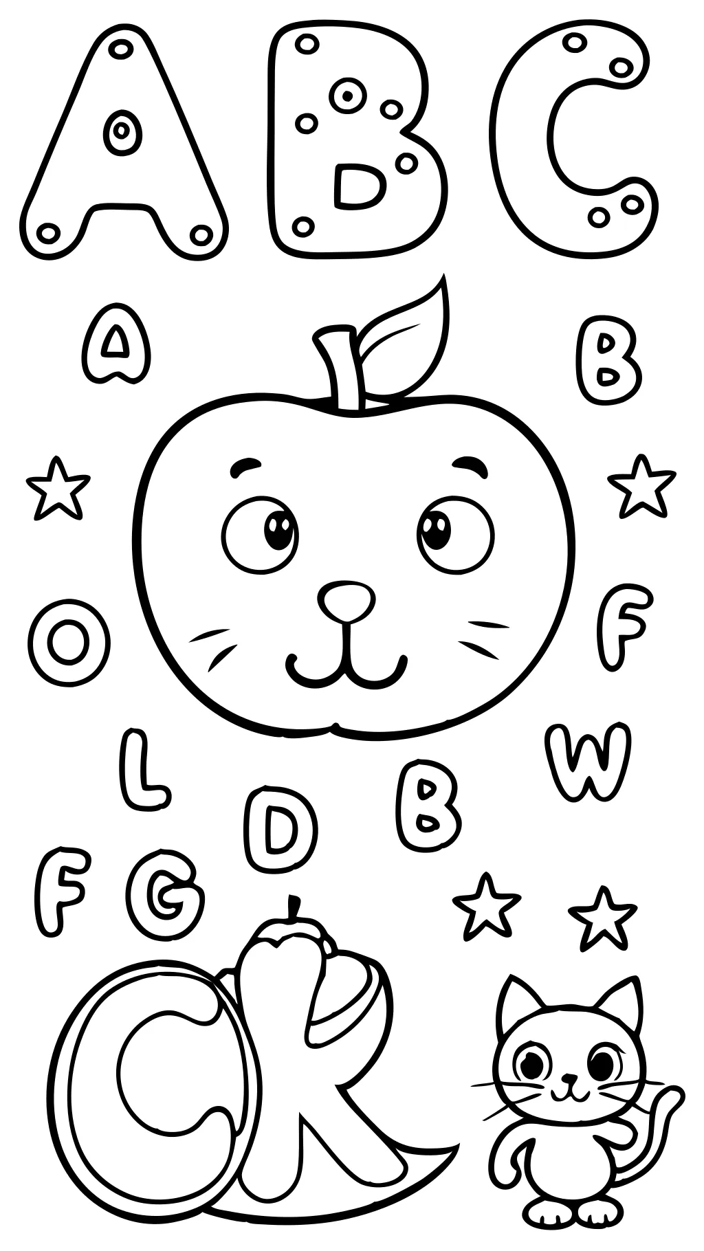 alphabet coloring pages preschool